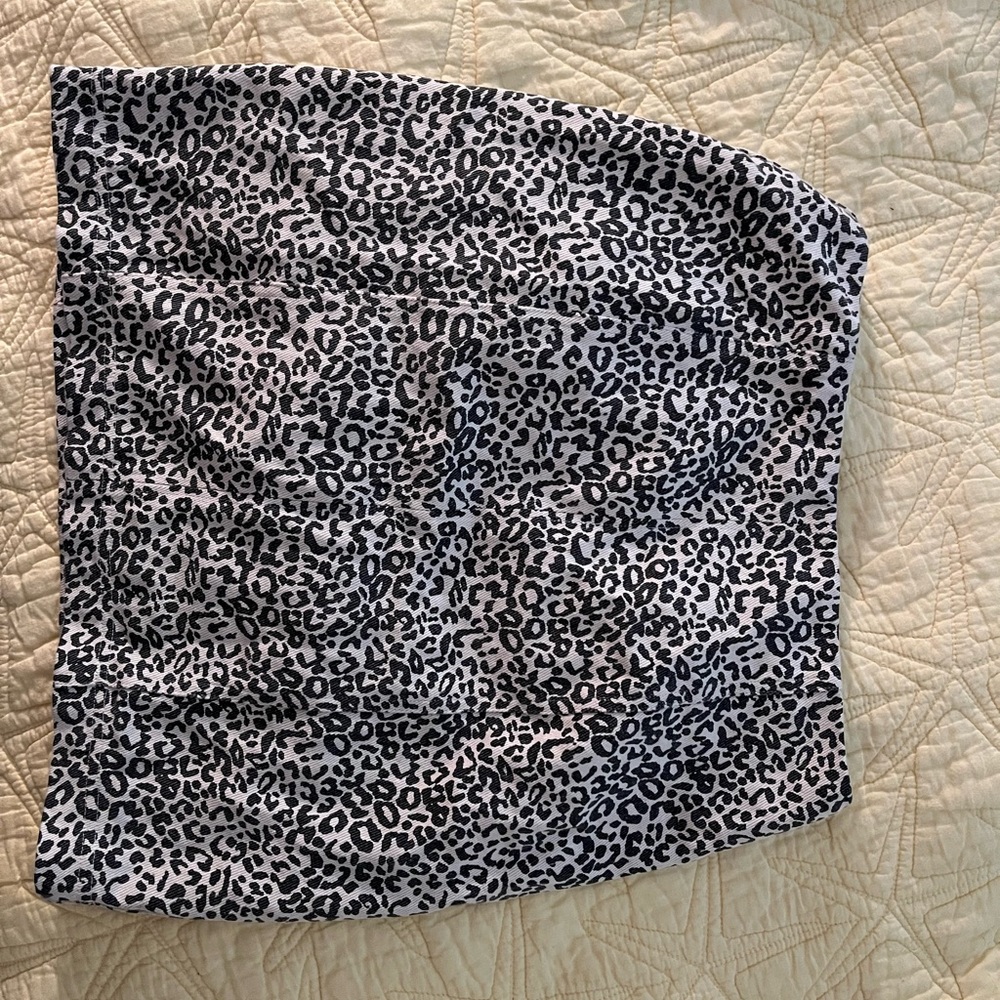Cheetah Jean Skirt